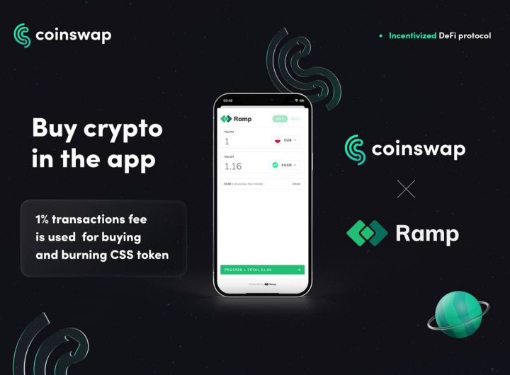 CoinSwap Space first DEX to provide crypto purchases directly onto any non-custodial wallet via Ramp Network